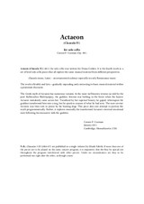 Carson Cooman - Actaeon (Clausula IV) (2011) for solo cell