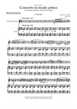 Carson Cooman - Concerto in modo antico (2011) for recorder (soprano or tenor) and strings, piano reduction