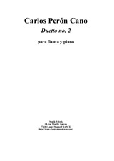 Carlos Peron Cano: Duetto No.2 for flute and piano