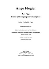 Ange Flégier: Le Cor for bass voice and piano
