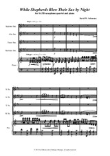 While Shepherds Blew Their Sax By Night for SATB saxophone quartet and piano by D. W. Solomons