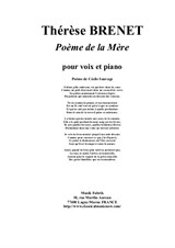 Thérèse Brenet: Poeme de la Mere for medium voice and piano