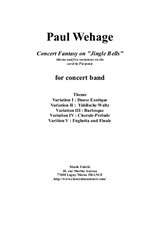 Paul Wehage: Concert Fantasy on 'Jingle Bells' for concert band, score only