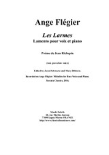 Ange Flégier: Les Larmes for low voice and piano