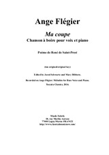 Ange Flégier: Ma coupe for baritone voice and piano