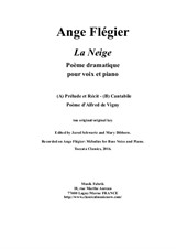 Ange Flégier: La Neige for bass voice and piano