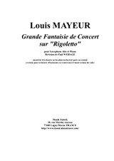Louis Adolphe Mayeur: Grande Fantaisie sur Rigoletto de Verdi for alto saxophone and piano