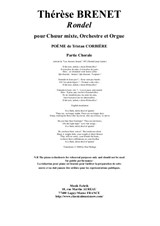 Thérèse Brenet: Rondel for SATB chorus, orchestra and organ – chorus part