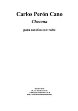 Carlos Perón Cano: Chacona for solo alto saxophone