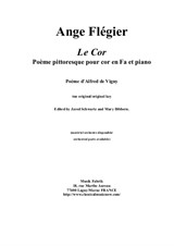 Ange Flégier: 'Le Cor' for horn in F and piano