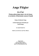Ange Flégier: Le Cor for bass voice and concert band