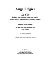 Ange Flégier: Le Cor for solo horn and concert band, score and complete parts