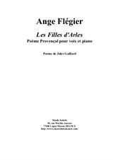 Ange Flégier: Les Filles d'Arles for baritone and piano