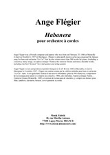 Ange Flégier: Habanera for string orchestra