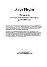 Ange Flégier: Tarantella for alto saxophone and piano