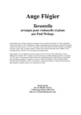 Ange Flégier: Tarantella for cello and piano