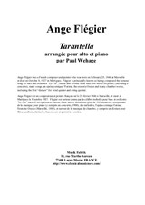 Ange Flégier: Tarantella for viola and piano