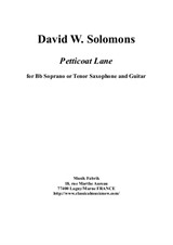 David Warin Solomons: Petticoat Lane for Bb soprano or tenor saxophone and guitar