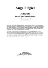 Ange Flégier: Andante from the 'Fantaisie-Ballet' for violin and piano