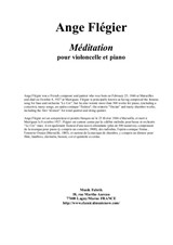 Ange Flégier: Méditation for violoncello and piano