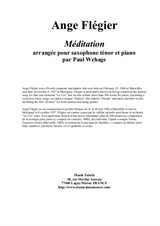 Ange Flégier: Méditation for tenor saxophone and piano