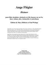 Ange Flégier: Dixtuor for flute, oboe, clarinet, bassoon, horn, two violins, viola, violoncello and contrabass