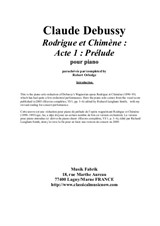 Claude Debussy: Rodrigue et Chimène: Prélude à l'Acte 1 for solo piano, completed by Robert Orledge