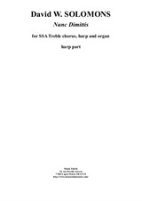 David W. Solomons: Nunc Dimittis for SSA treble chorus, harp and organ - harp part