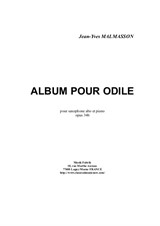 Album pour Odile for alto saxophone and piano