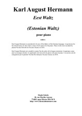 Karl August Hermann: Eest Waltz (Estonian Waltz) for piano