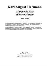 Karl August Hermann: Marche de Fête (Festive March) for piano