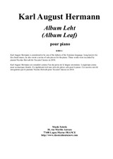 Karl August Hermann: Album Leht (Album Leaf) for piano